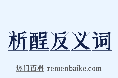 析酲反义词是什么意思的图片